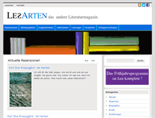 Tablet Screenshot of lesarten.com